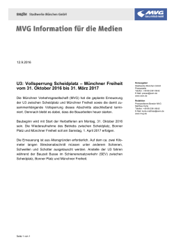 Münchner Freiheit vom 31. Oktober 2016 bis 31. März 2017