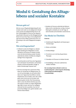 Modul 6: Gestaltung des Alltags