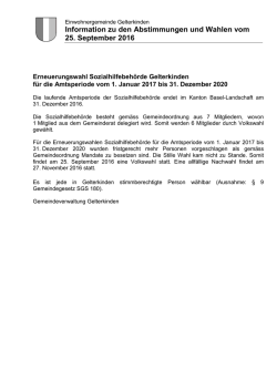 Informationen Erneuerungswahl Sozialhilfebeh&ouml;rde