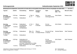 Gottesdienstplan September 2016