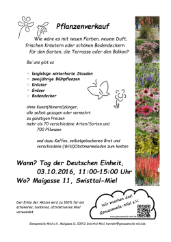 Plakat Verkauf 2016-10-03 - Genussmeile