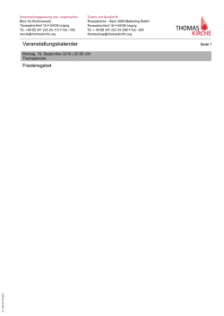 Veranstaltungskalender