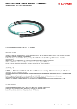 FO-DCS Mini Breakout-Kabel MTP-MTP, 12-144 Fasern