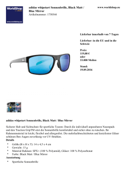 adidas whipstart Sonnenbrille, Black Matt / Blue Mirror