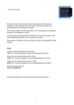 HSH Versandkosten