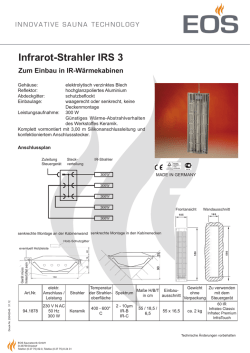 Infrarot-Strahler IRS 3