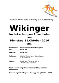 im Lokschuppen Rosenheim am Dienstag, 11.Oktober 2016 an.