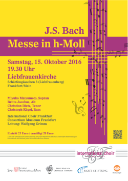 Flyer ansehen - International Choir Frankfurt