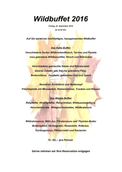 Wildbuffet 2016 - Restaurantsuche.ch