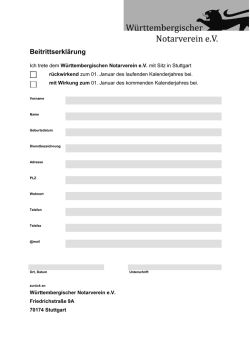 Herrn Ministerialdirektor - W&uuml;rttembergischer Notarverein e.V.