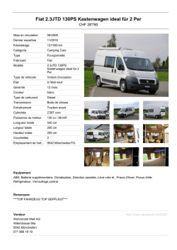 Fiat 2.3JTD 130PS Kastenwagen ideal f&uuml;r 2 Per