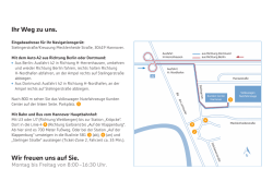 Ihr Weg zu uns. Wir freuen uns auf Sie.