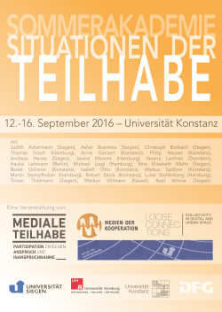 12.-16. September 2016 – Universität Konstanz