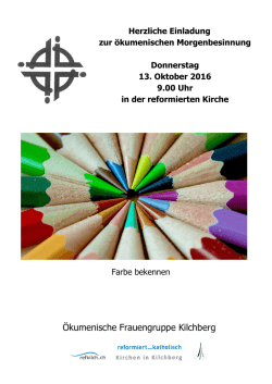 Herzliche Einladung zur - St Elisabeth Kilchberg