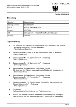 Einladung Tagesordnung