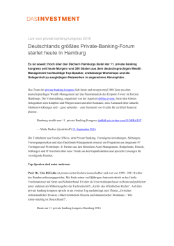 Deutschlands größtes Private-Banking-Forum