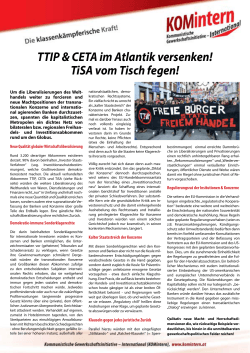 DAS AKTUELLE KOMintern-FLUGI zum Thema TTIP/CETA/TiSA
