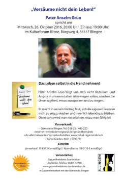 Infoblatt zur Veranstaltung