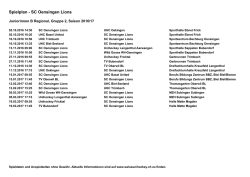 Spielplan - SC Oensingen Lions