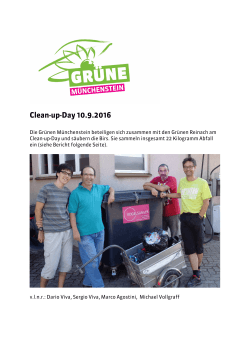 Clean-up-Day 2016 - Grüne Münchenstein