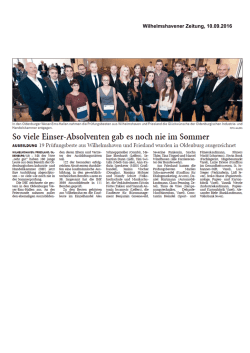 Wilhelmshavener Zeitung, 10.09.2016
