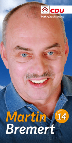 Martin Bremert - CDU-Kreisverb&auml;nde Stade