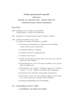 Erfahrungsaustausch AquaZIS
