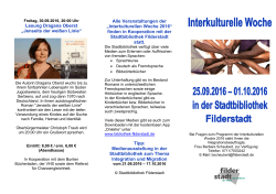 IKW 2016 Filderstadt - Interkulturelle Woche