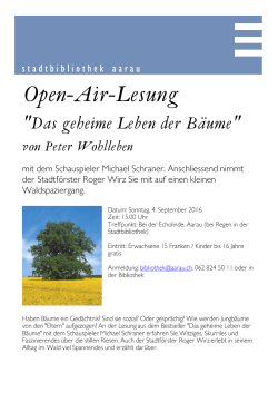 Open-Air-Lesung - Stadtbibliothek Aarau