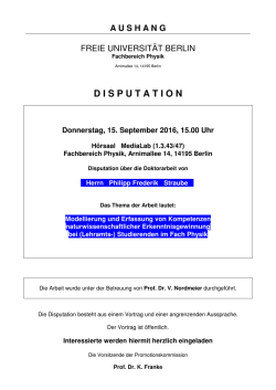disputation - Fachbereich Physik
