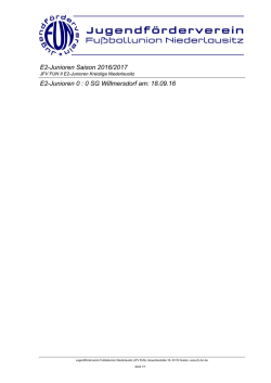 E2-Junioren Saison 2016/2017 E2-Junioren 0 : 0 SG Willmersdorf