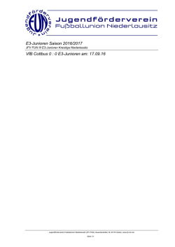 E3-Junioren Saison 2016/2017 VfB Cottbus 0 : 0 E3