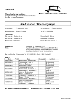 5er-Fussball / Sechsergruppe - F-Junioren Fc Breitenrain U9 / U8 / F2