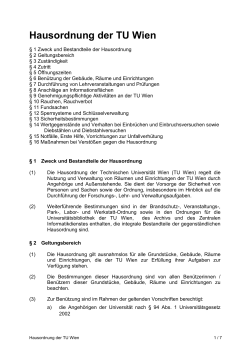 Hausordnung der TU Wien