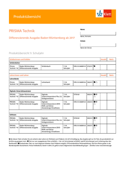 PRISMA Technik Differenzierende Ausgabe Baden