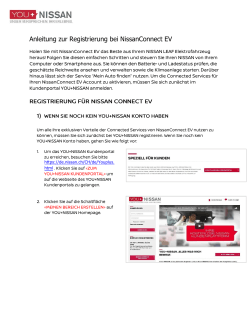 Anleitung zur Registrierung bei NissanConnect EV