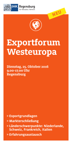 Exportforum Westeuropa