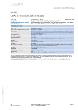 LBBW 2,70 % Bayer Aktien-Anleihe - lbbw