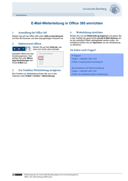 E-Mail-Weiterleitung einrichten in Office 365