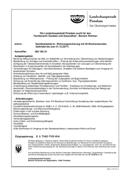 SB Wohnungssicherung - Landeshauptstadt Potsdam