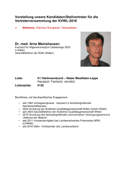 Listenplatz / Statement - Landesverband Praxisnetze Nordrhein