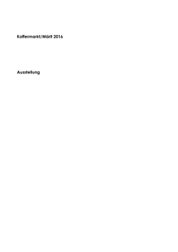Koffermarkt/Märit 2016 Ausstellung