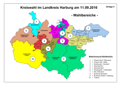 Kreiswahl im Landkreis Harburg am 11.09.2016 - Wahlbereiche -