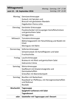 Mittagsmenü