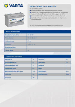 Produktdatenblatt - ACE-Batterie-Shop
