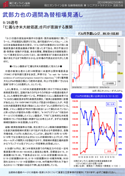 武部力也の週間為替相場見通し