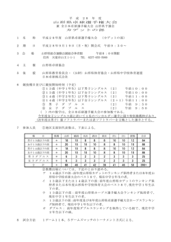 平 成 28 年 度 山形県卓球選手権大会 兼 全日本卓球