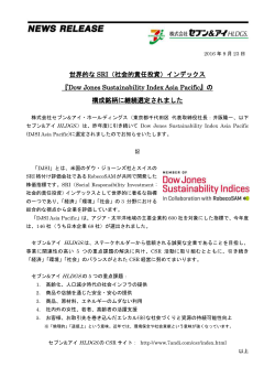 Dow Jones Sustainability Index Asia Pacific