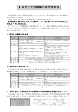 日本学生支援機構の奨学金制度（PDF）