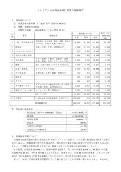 プレミアム付き商品券発行事業の実績報告